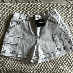 White high waisted cargo shorts!